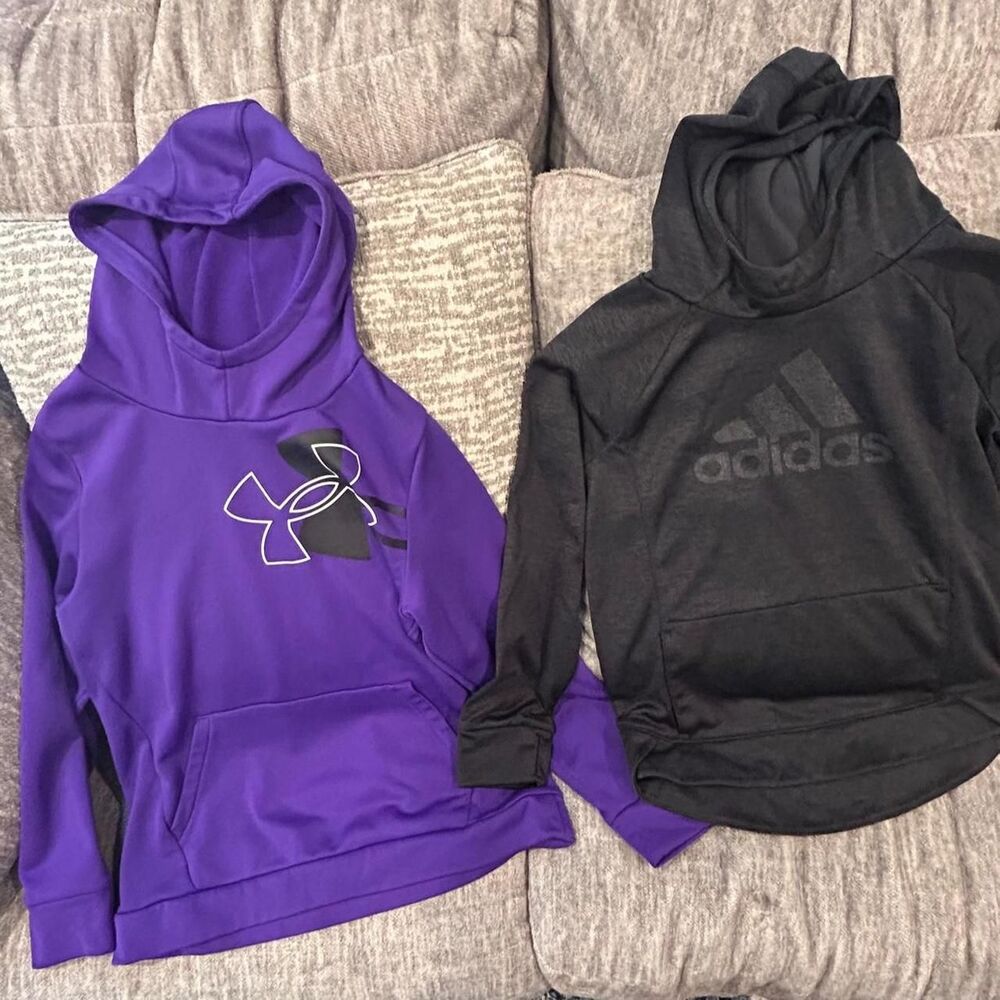 Boys 10/12 Under Armour Pull Overs, Adidas Hoodie & Nike Jacket